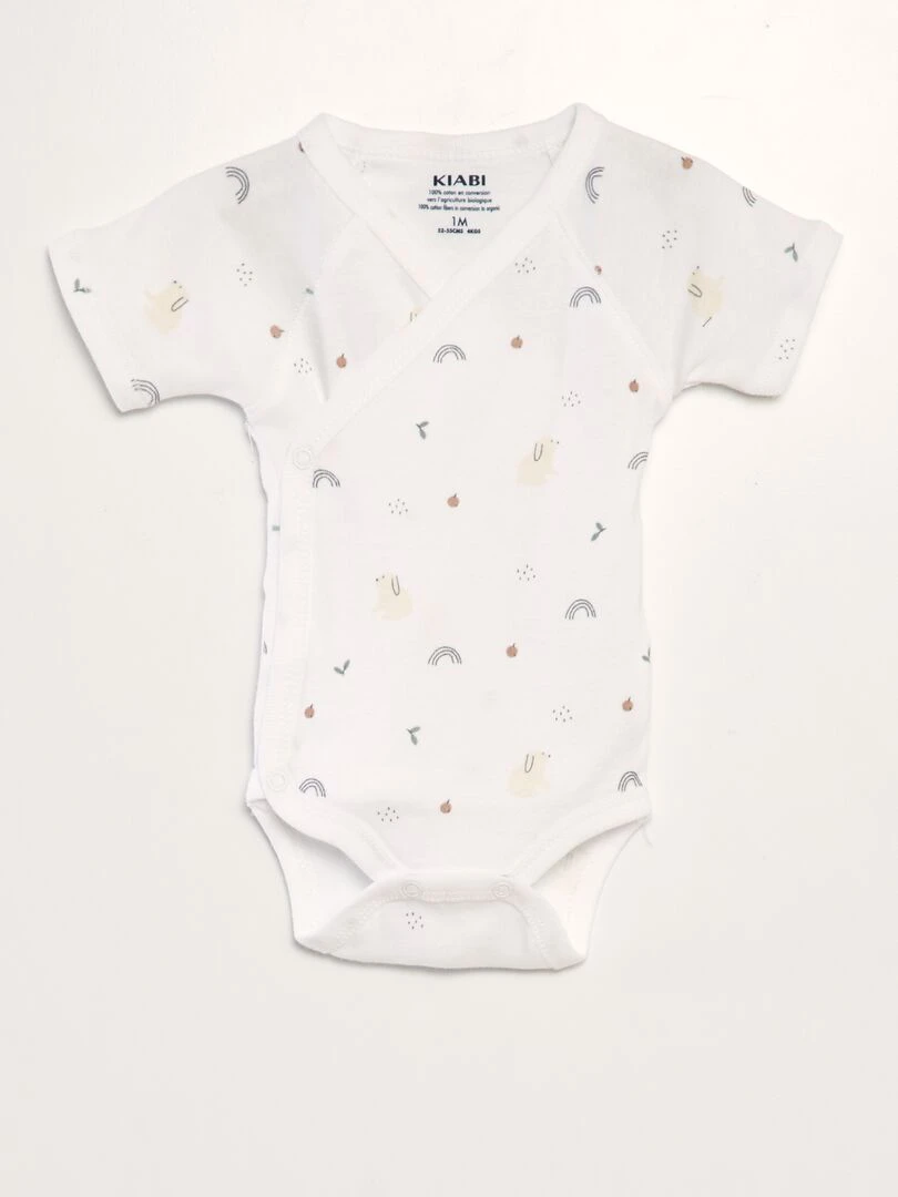 Lot de 3 bodies en coton Jaune/vert
