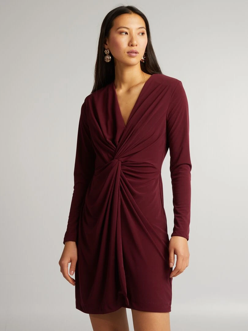 Robe drapée Bordeaux
