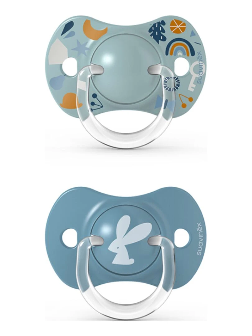 Lot de 2 sucettes symétriques SX PRO Into the forest bleu (0 6 mois) Bleu