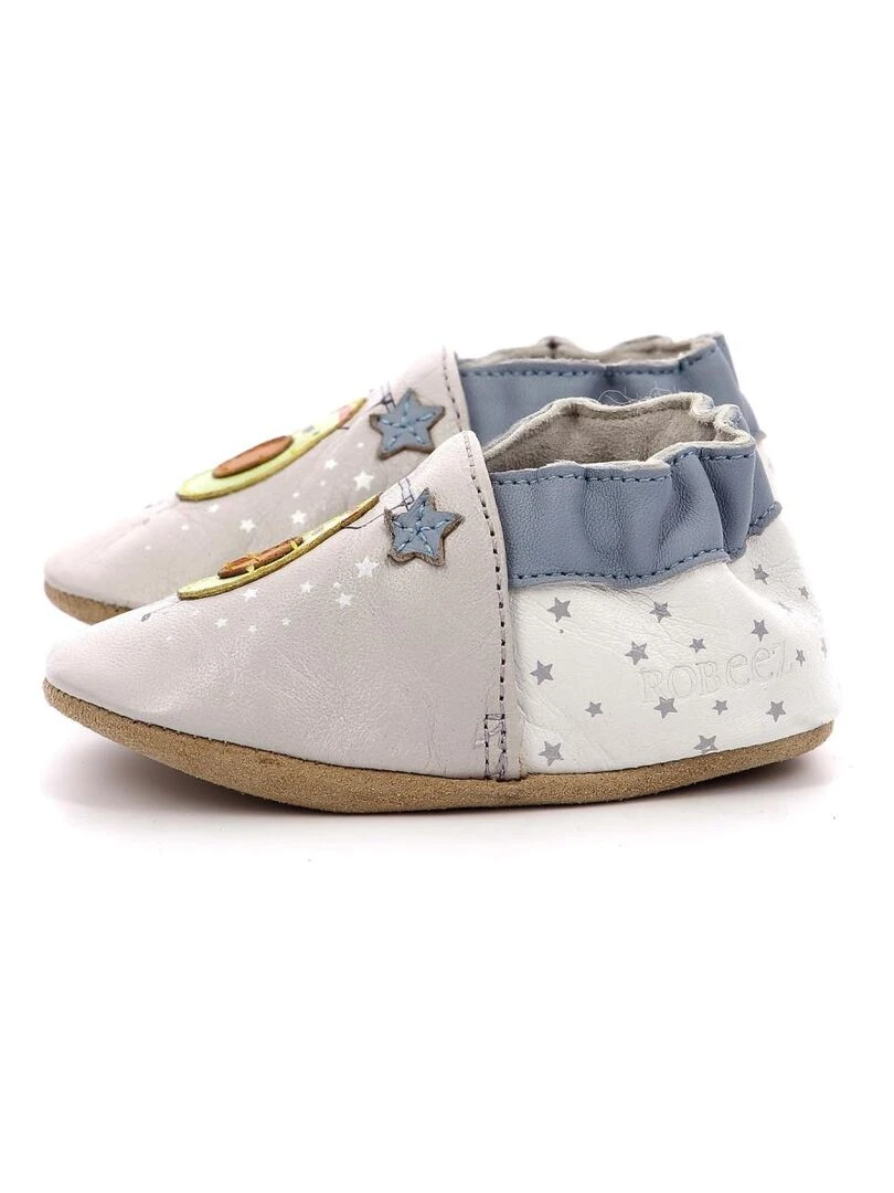 Chaussons Cuir Heavy Day   Gris