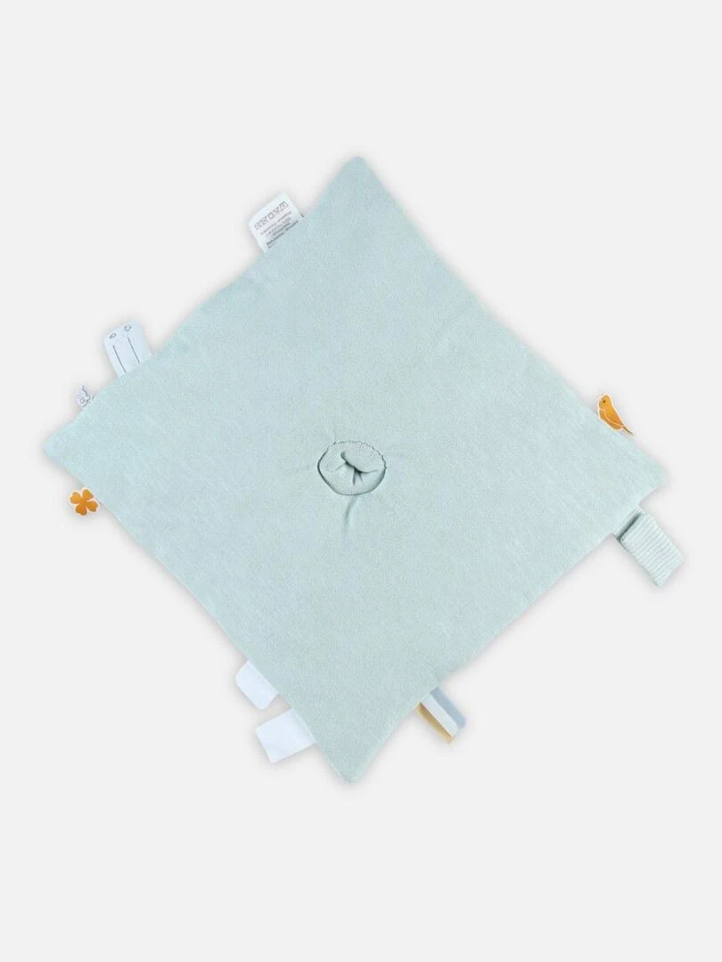 Doudou Plat Attache Sucette Iconiques Nouky Mint   Vert d'eau