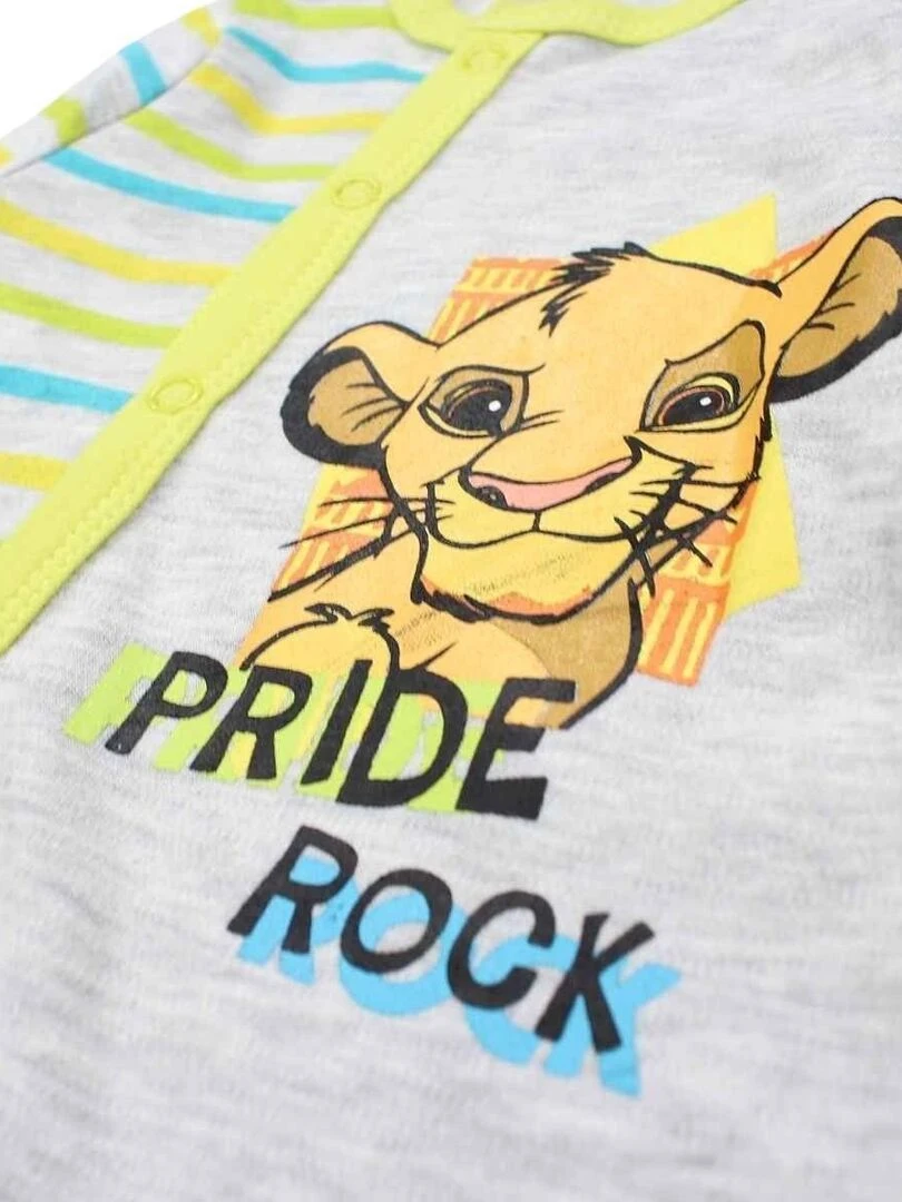 Disney   Grenouillere bébé garçon imprimé Le Roi Lion en coton   Jaune
