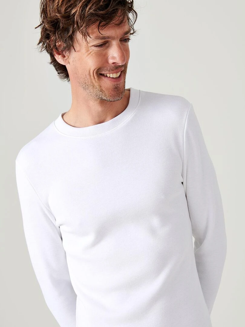 T shirt col V  maille interlock Thermolactyl   Damart   Kaki