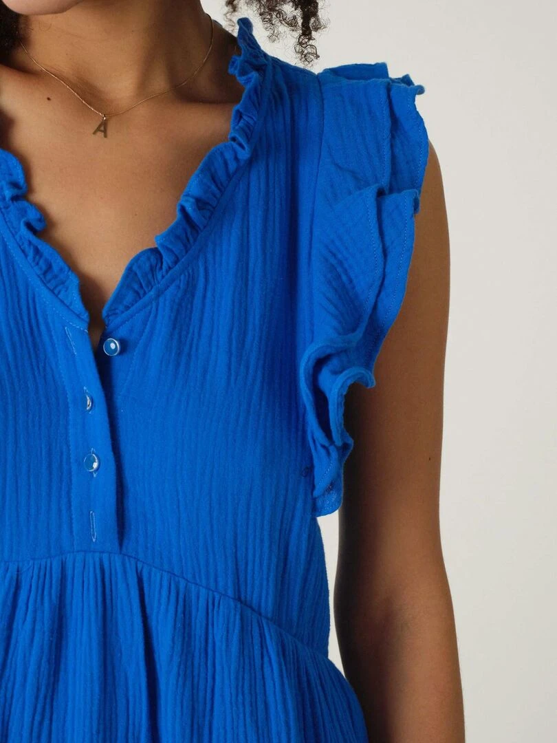 Robe courte pour femme 'Deeluxe'   Bleu fluo