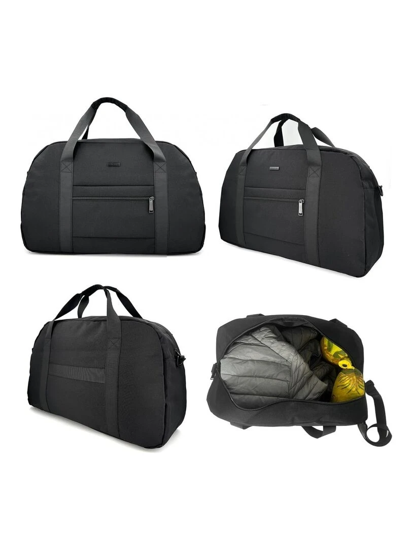 Sac de voyage week end 28L polyester sans roulettes   Noir