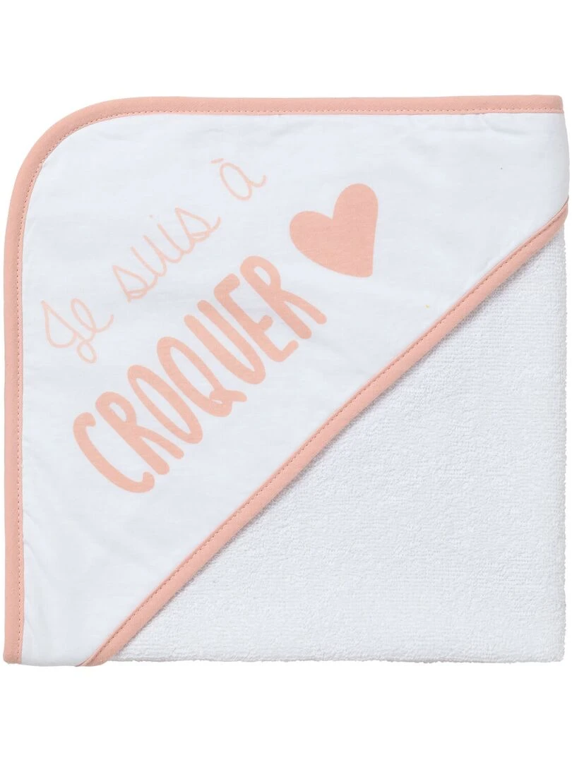 Cape de bain 70x70 cm A croquer Rose