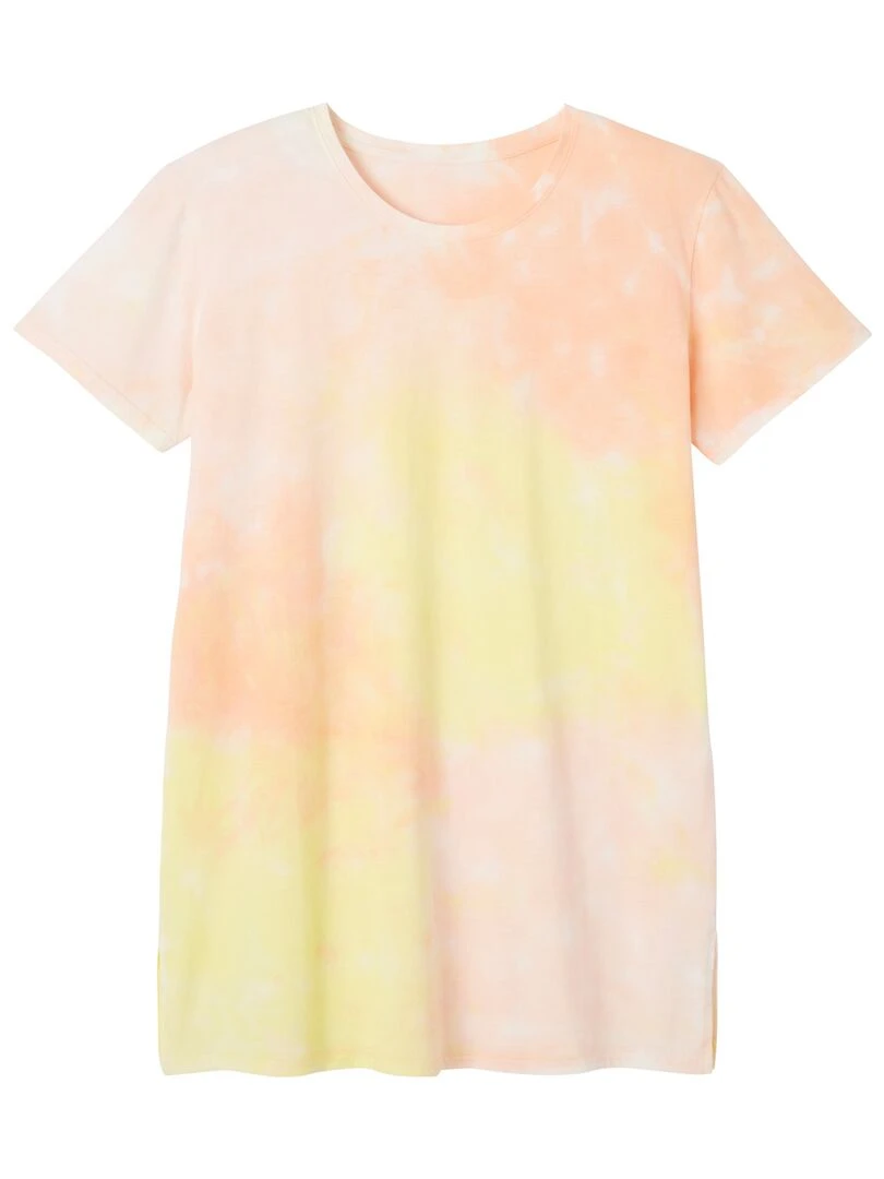 Big tee en coton bio WOODSTOCK Camille Cerf & Pomm'Poire Rose