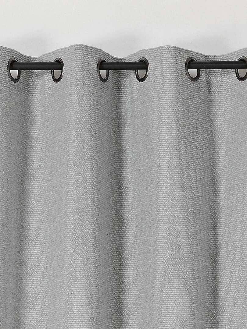 Rideau à l'aspect texturé en bouclette Gris clair