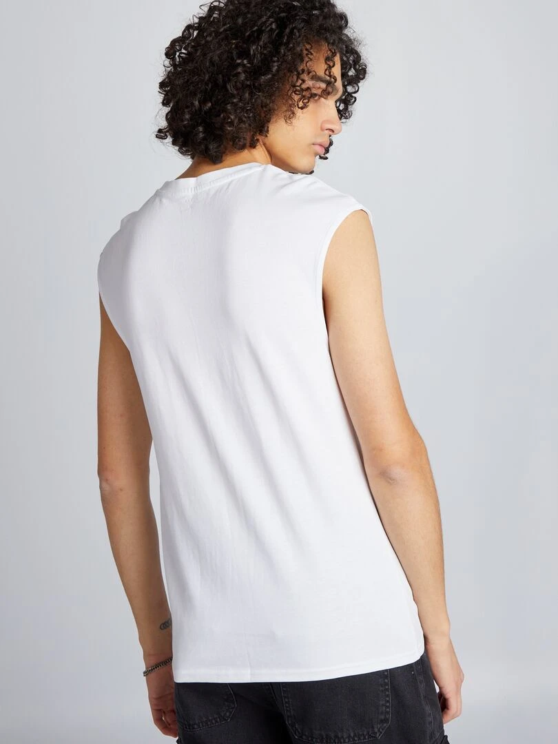 Débardeur à imprimé   Blanc