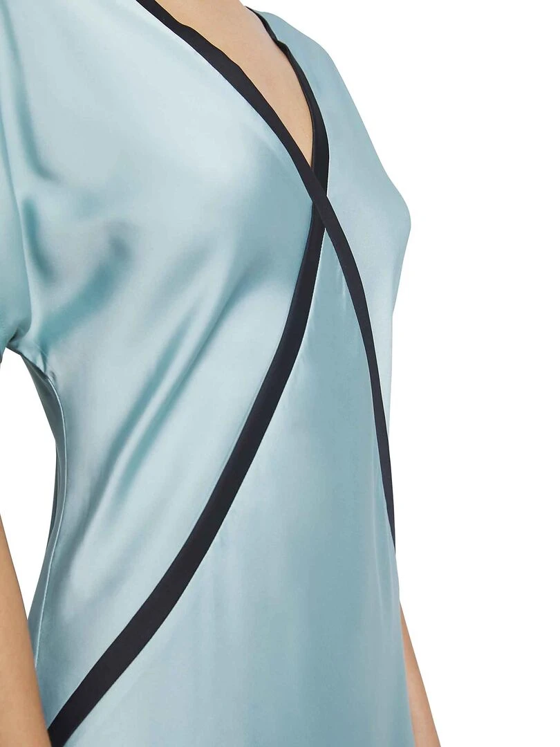 Chemise de nuit longue manches courtes Satin   Vert
