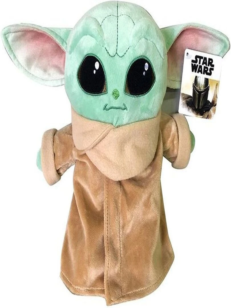 Doudou Disney personnage Vert Mandalorian Pantin 25 cm Star Wars Vert