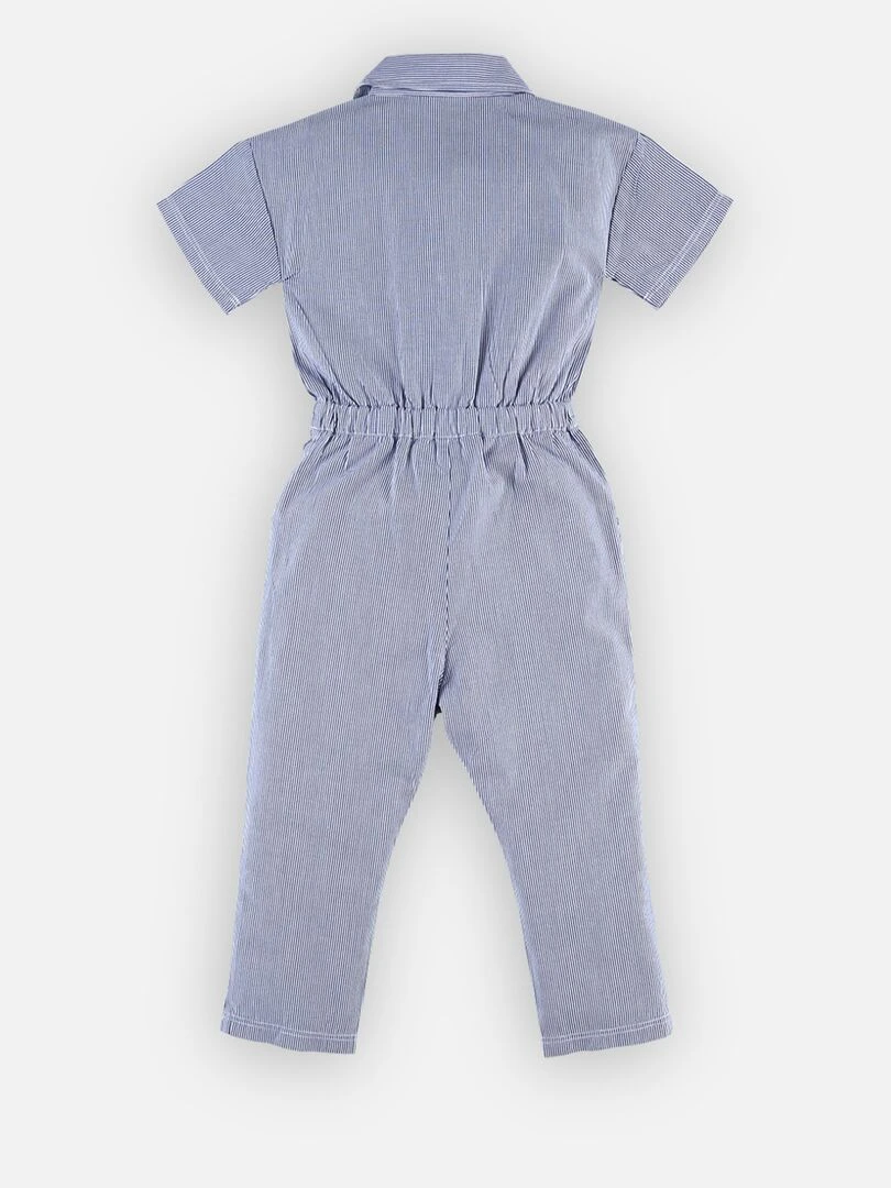 Combinaison longue rayée  écru/bleu   Noukie's   Bleu