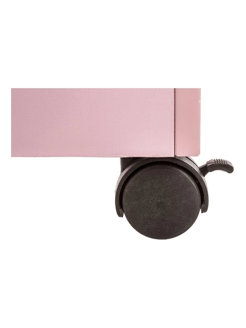Coffre de rangement à roulettes rose   Rose