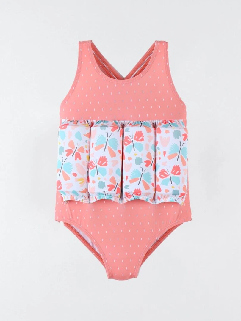 Maillot bouée à imprimé papillon  corail/aqua   Archimède   Bleu