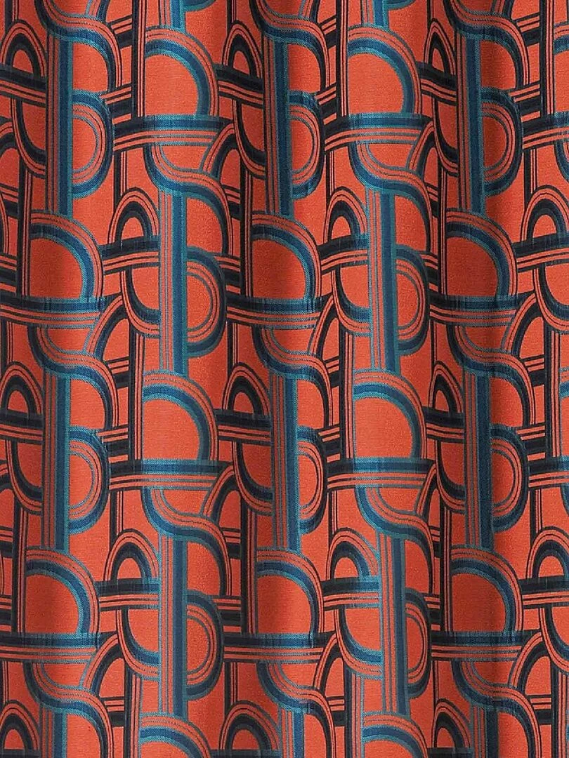 Rideau d'ameublement au style de l'Orient Express   Rouge