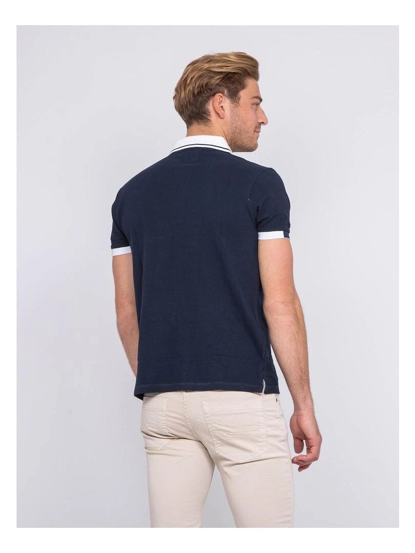 Polo pur coton PAJUGE Bleu marine