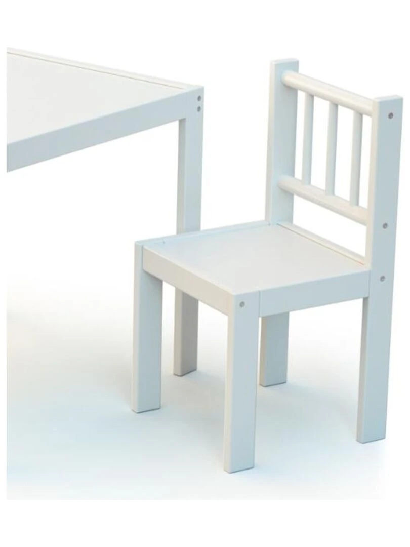 WEBABY Chaise enfant Blanc Blanc