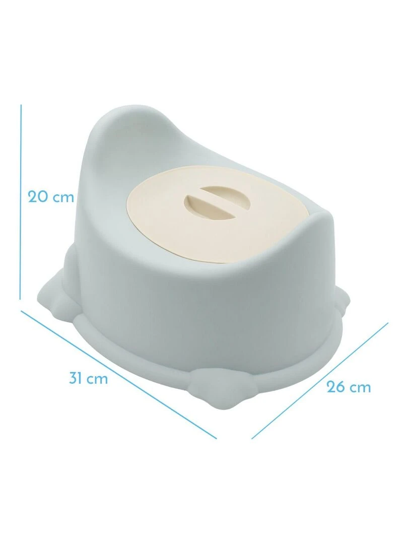 Pot de toilette pour bébé avec couvercle et poignée de transport Monsieur Bébé Bleu