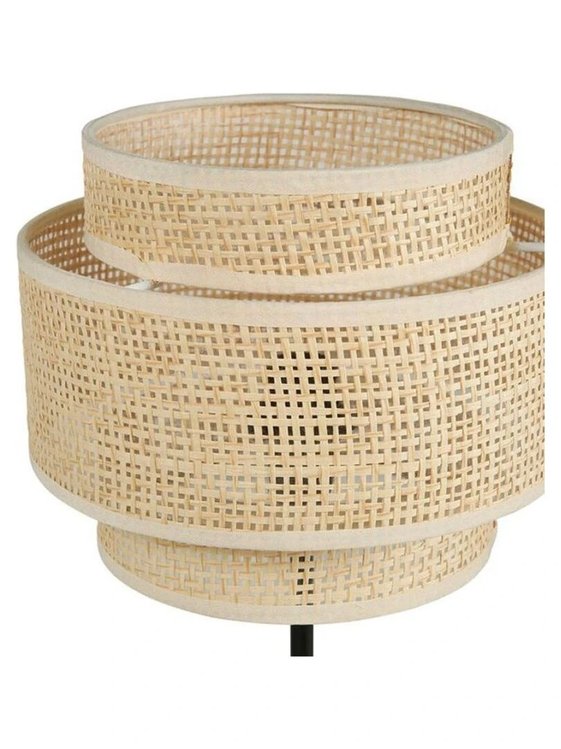 Lampe abat jour papier rotin 3 niveaux   Beige