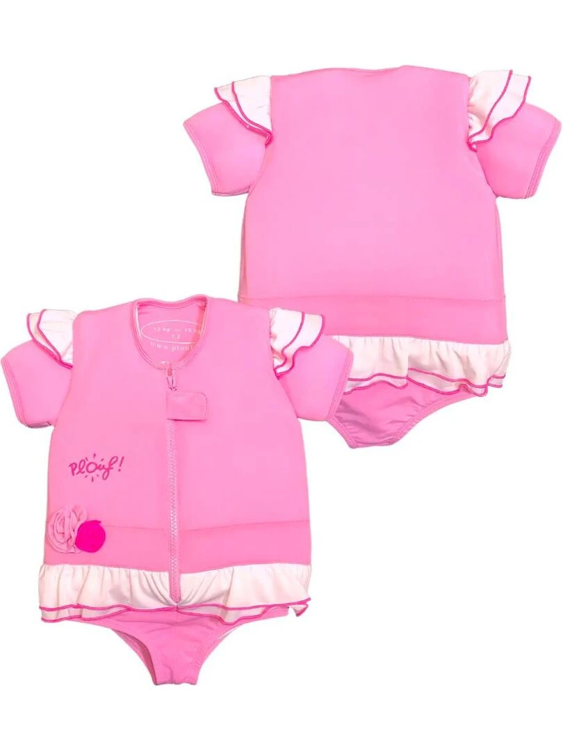 Maillot de Bain Caraibes avec Flotteurs Accessoire de Natation Fille Rose