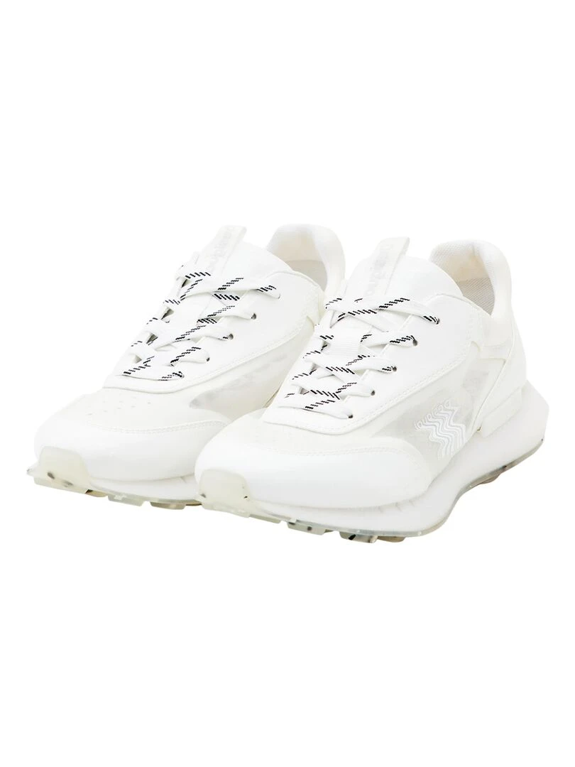 Basket à Lacets Desigual Jogger Colour Logo   Blanc
