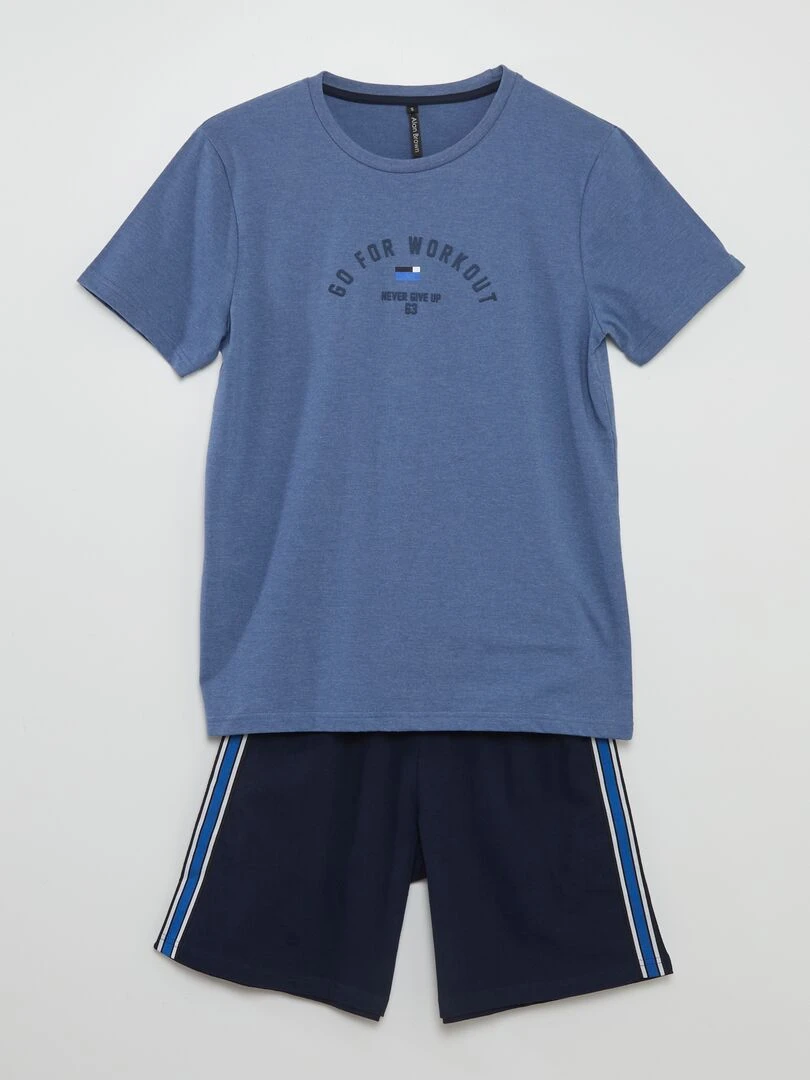 Pyjama d'ensemble 2 pièces Bleu