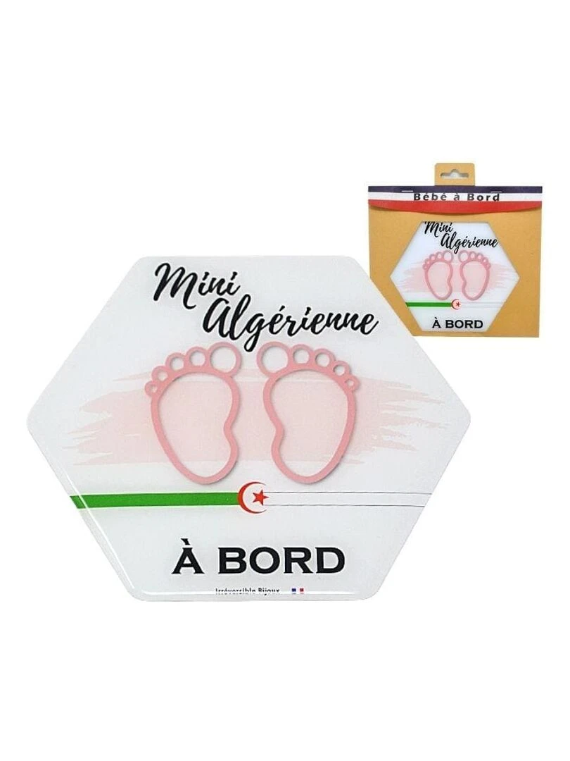 Adhésif / Autocollant bébé à bord Algérien(ne) à bord Rose Rose