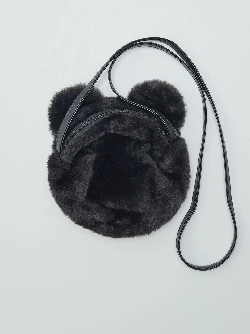 Sac en fausse fourrure 'Mnnie' 'Halloween'   Noir