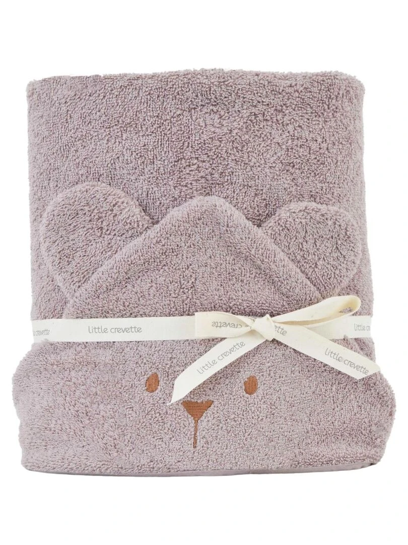 Cape de bain Ourson LITTLE CREVETTE Violet
