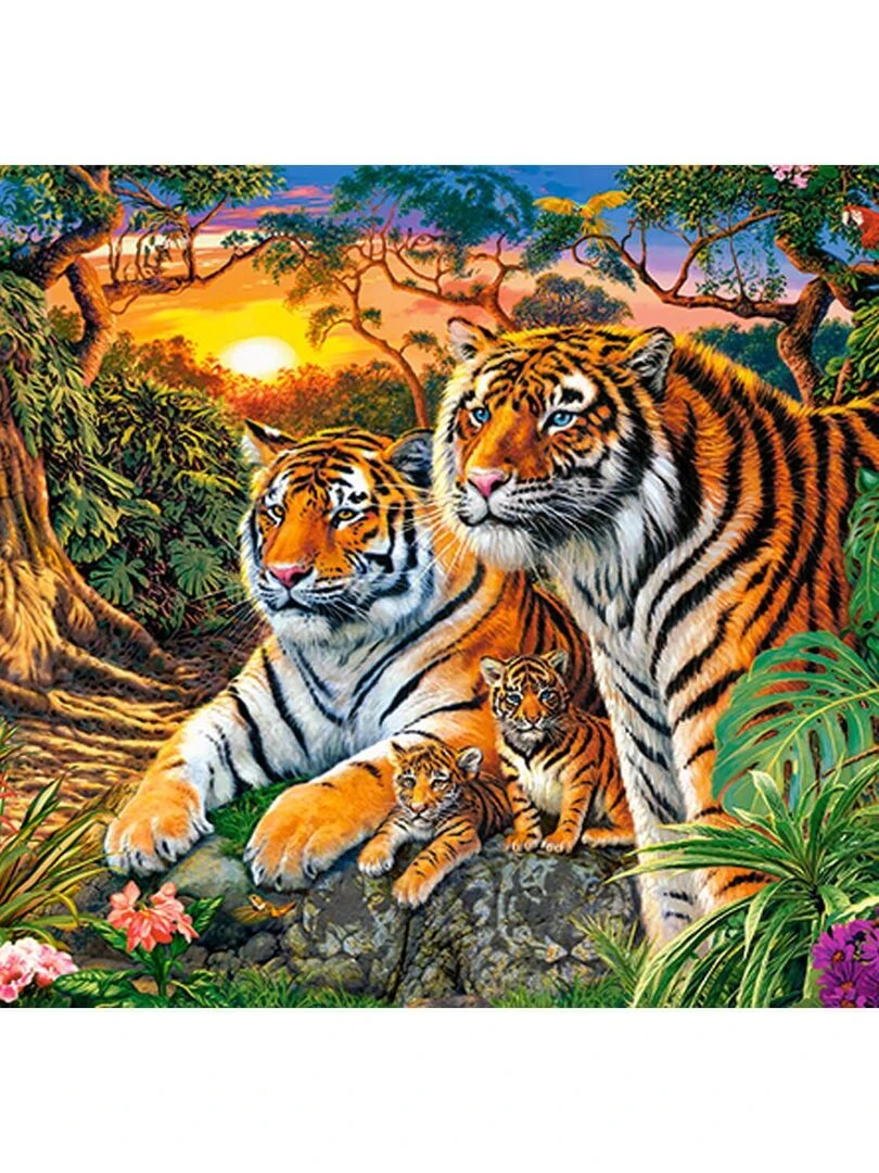 Puzzle 180 pièces : Famille de Tigres N/A