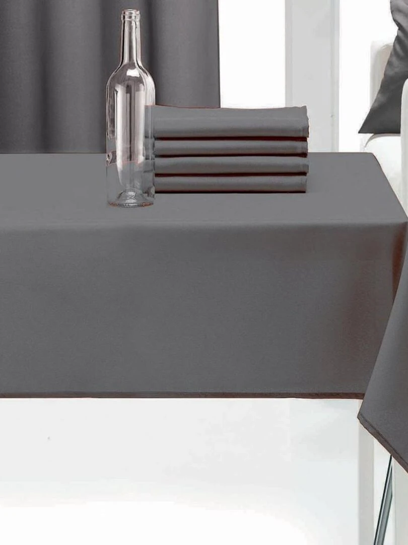 Nappe rectangulaire 140x240 cm uni gris   Gris