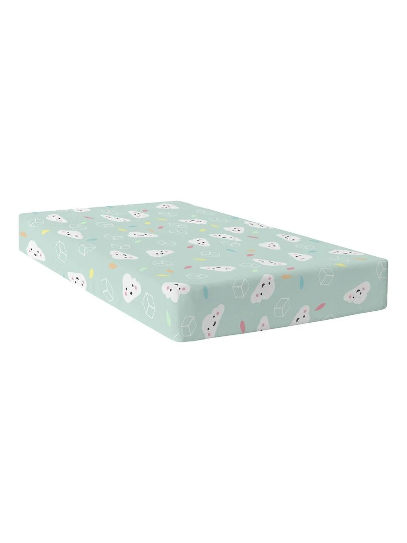 Drap housse Rainbow "Happyfriday"   Blanc