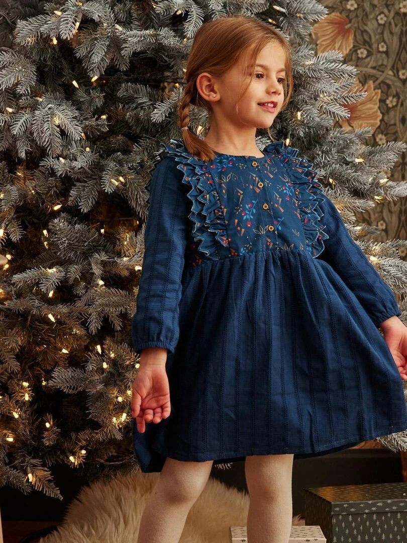 Robe fille Souffle Étoilé   Bleu