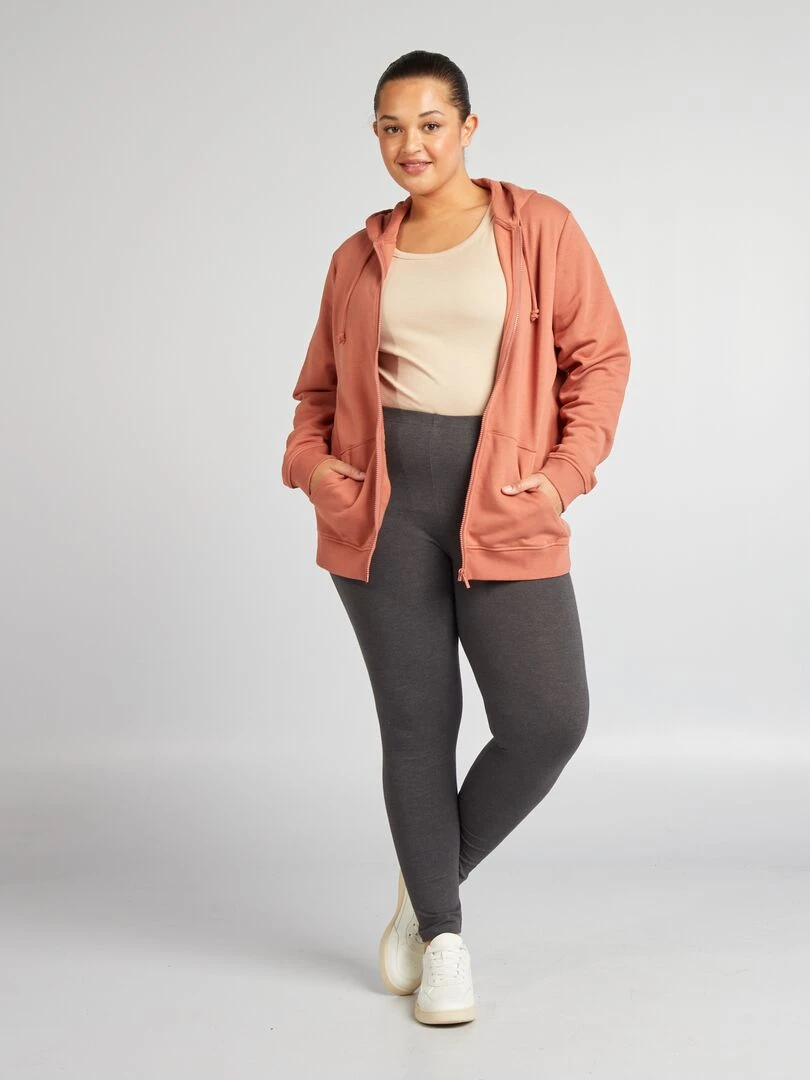 Legging long en coton Gris