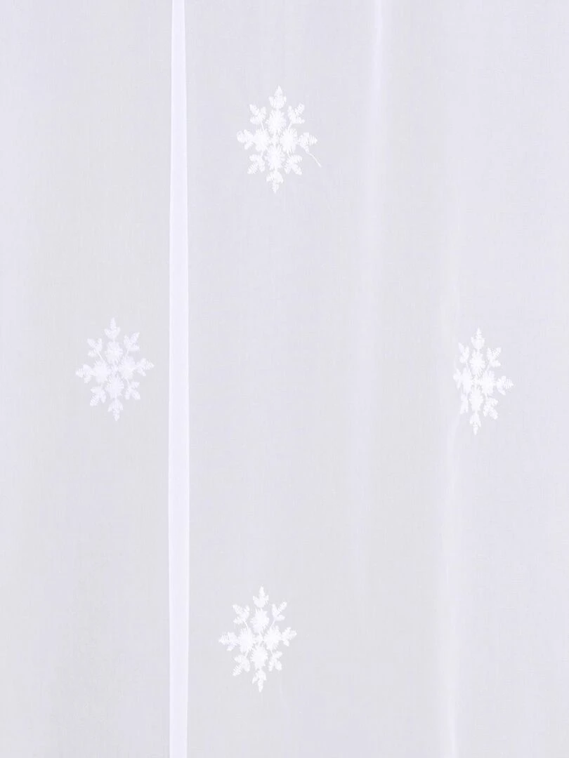 Paire de vitrage motif flocons Blanc