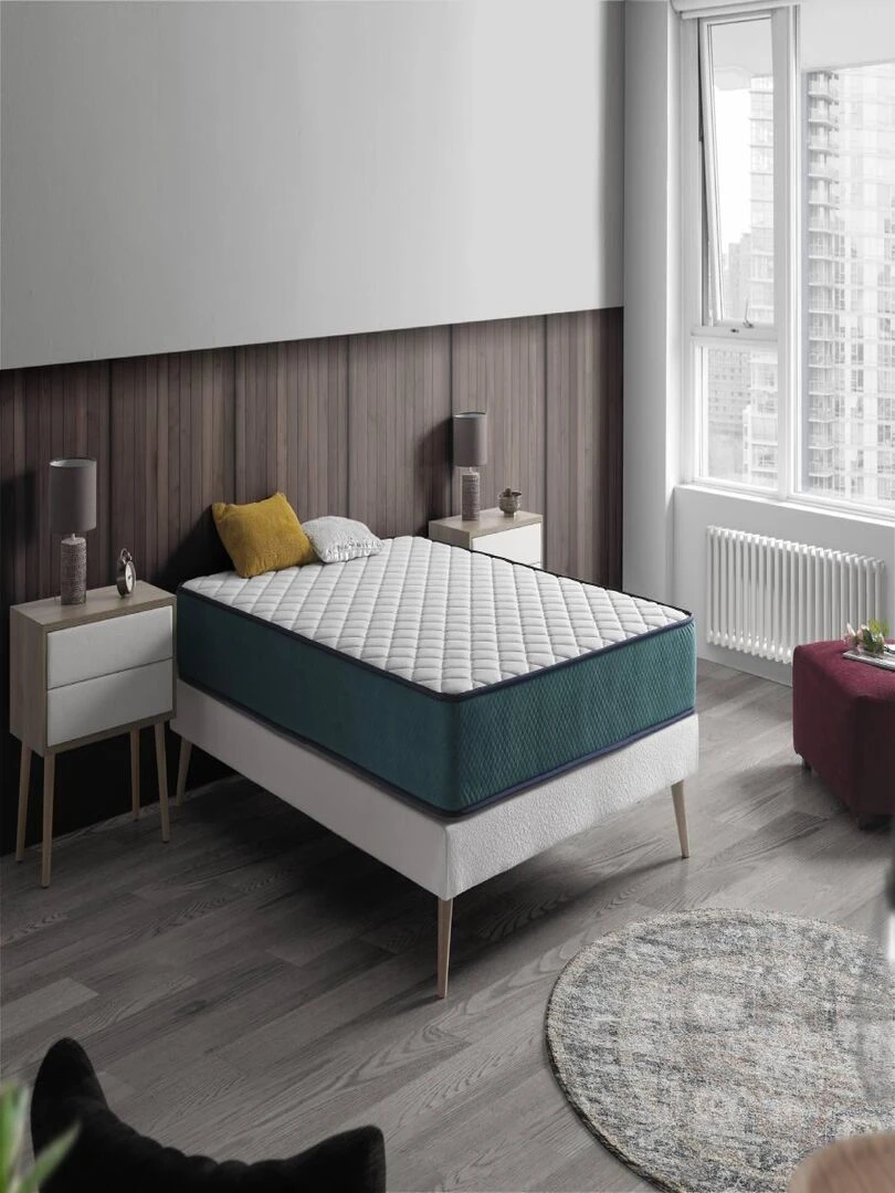 Matelas CRONO  Epaisseur 22 CM  Mousse Adaptative  Ergonomique. Soutien Equilibré   Blanc