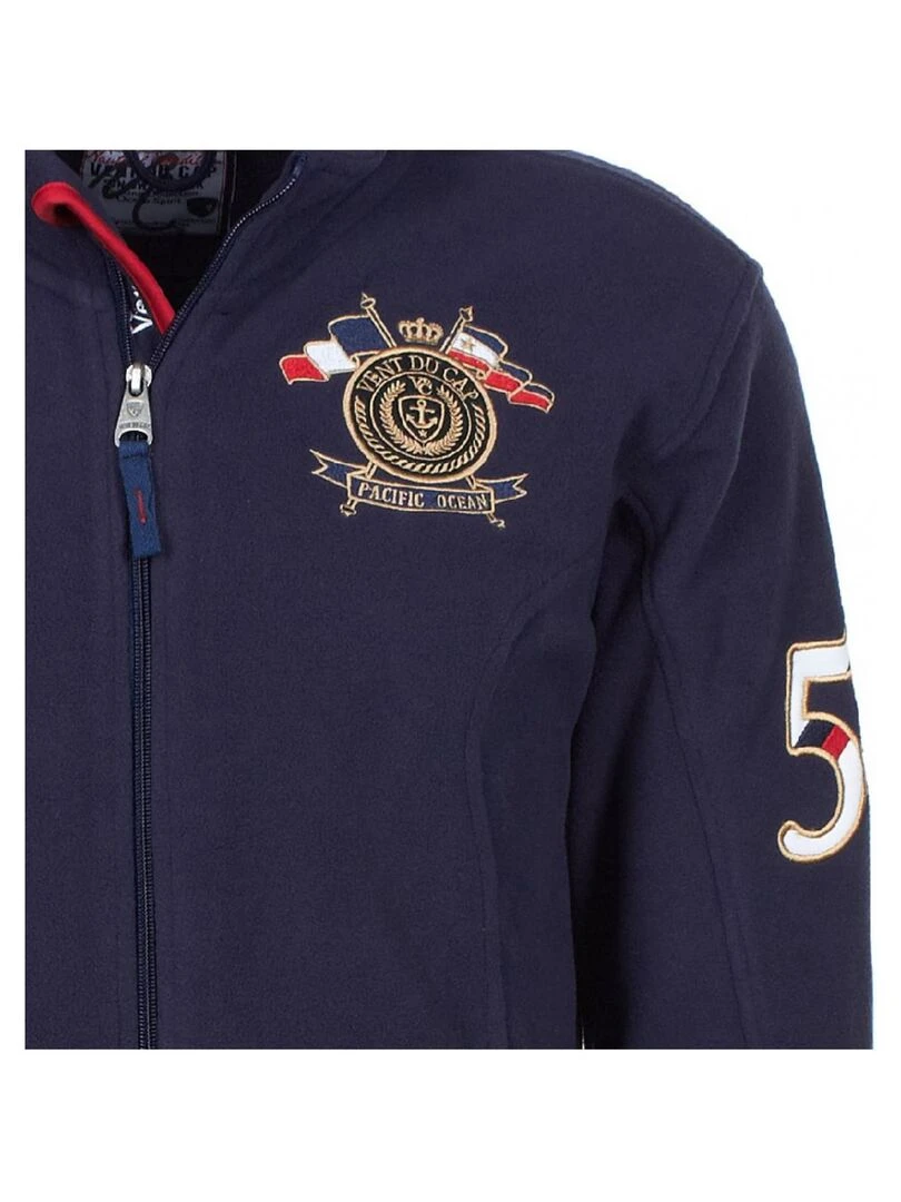Blouson polaire garçon ECAUBIN   VENT DU CAP   Bleu marine