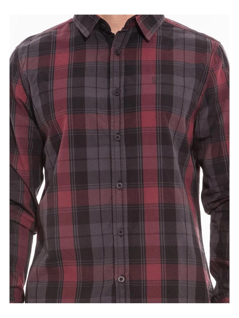 Chemise manches longues carreaux TOLYMAR   Noir