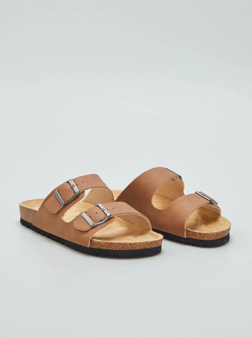 Mules avec boucles métalliques MARRON