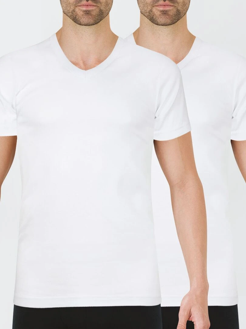 Lot de 2 t shirts 'Athena' en coton Blanc