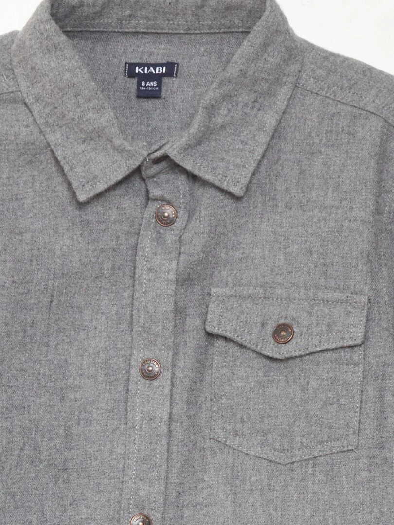 Chemise en flanelle   Gris