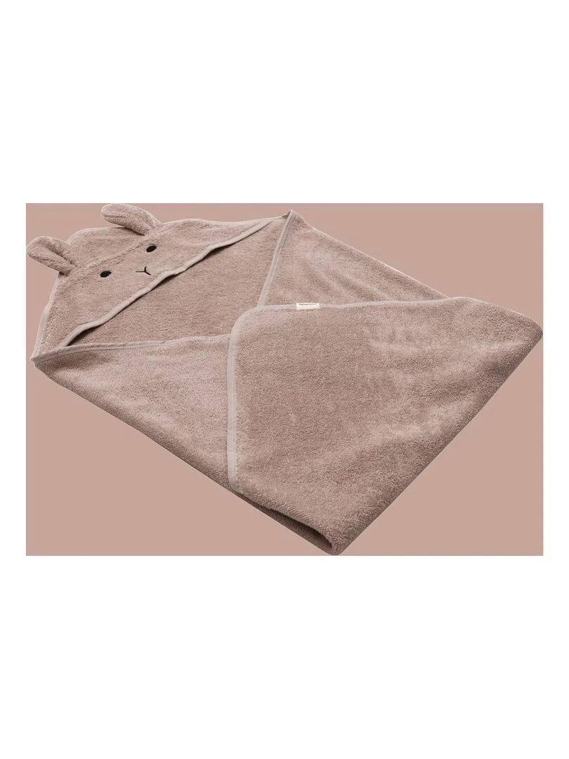 Serviette à capuche chat   Rose