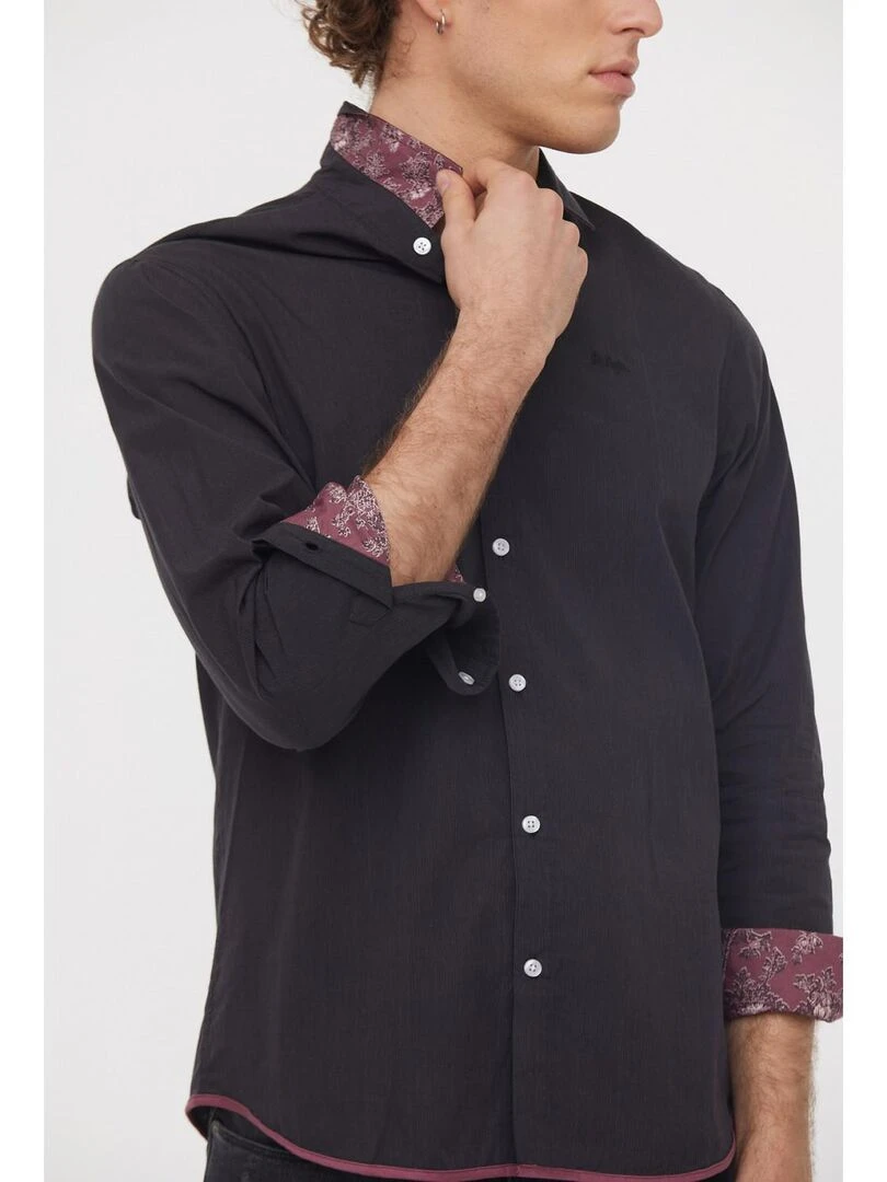 Lee Cooper   Chemise manches longues coton regular DLEO   Noir