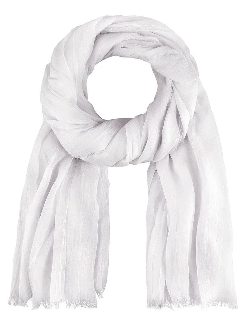 Chèche Froissé Touch Blanc