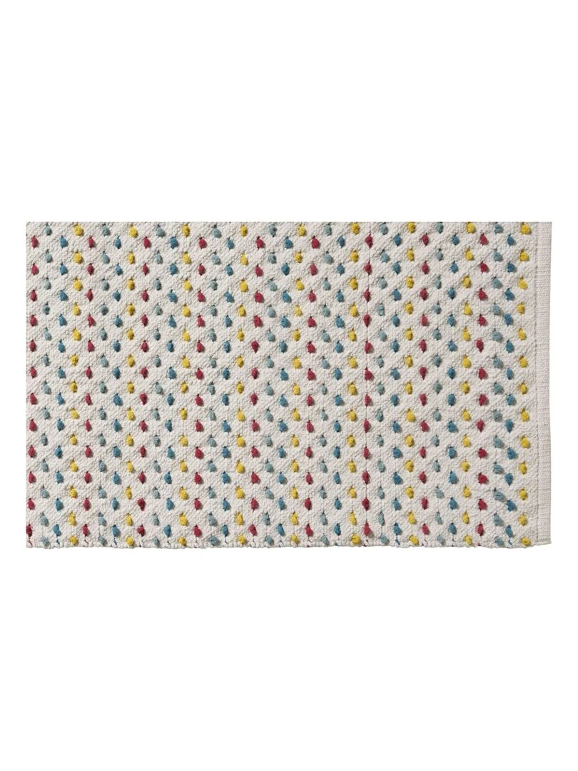Guy Levasseur   Tapis en coton fantaisie multicouleur   Beige