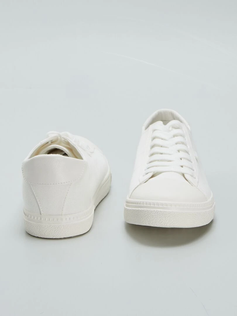 Baskets basses en toile   Blanc