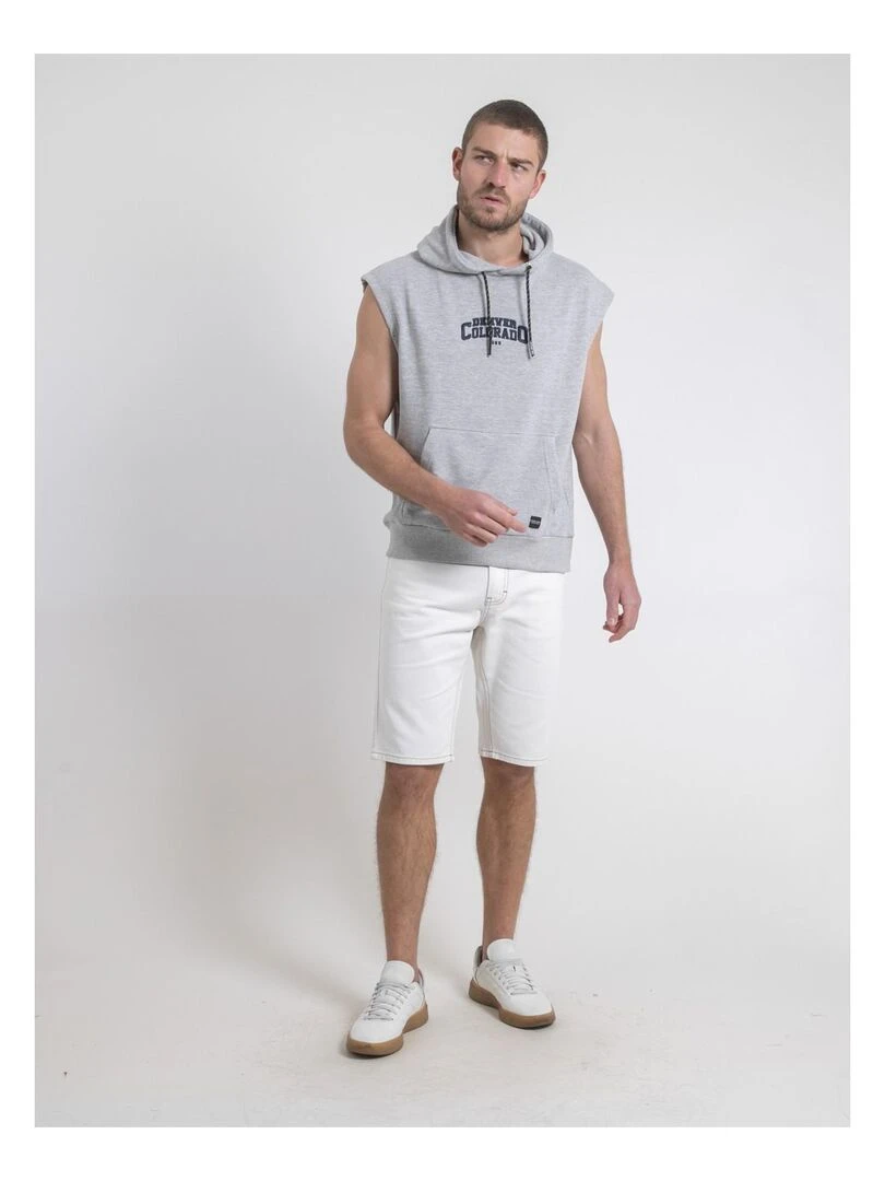 Sweat sans manches capuche WHISTLER   Gris