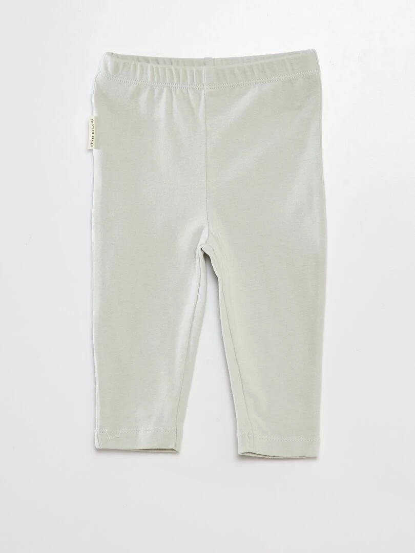 Ensemble robe + legging + bandeau 'Petit Béguin'   Blanc/vert