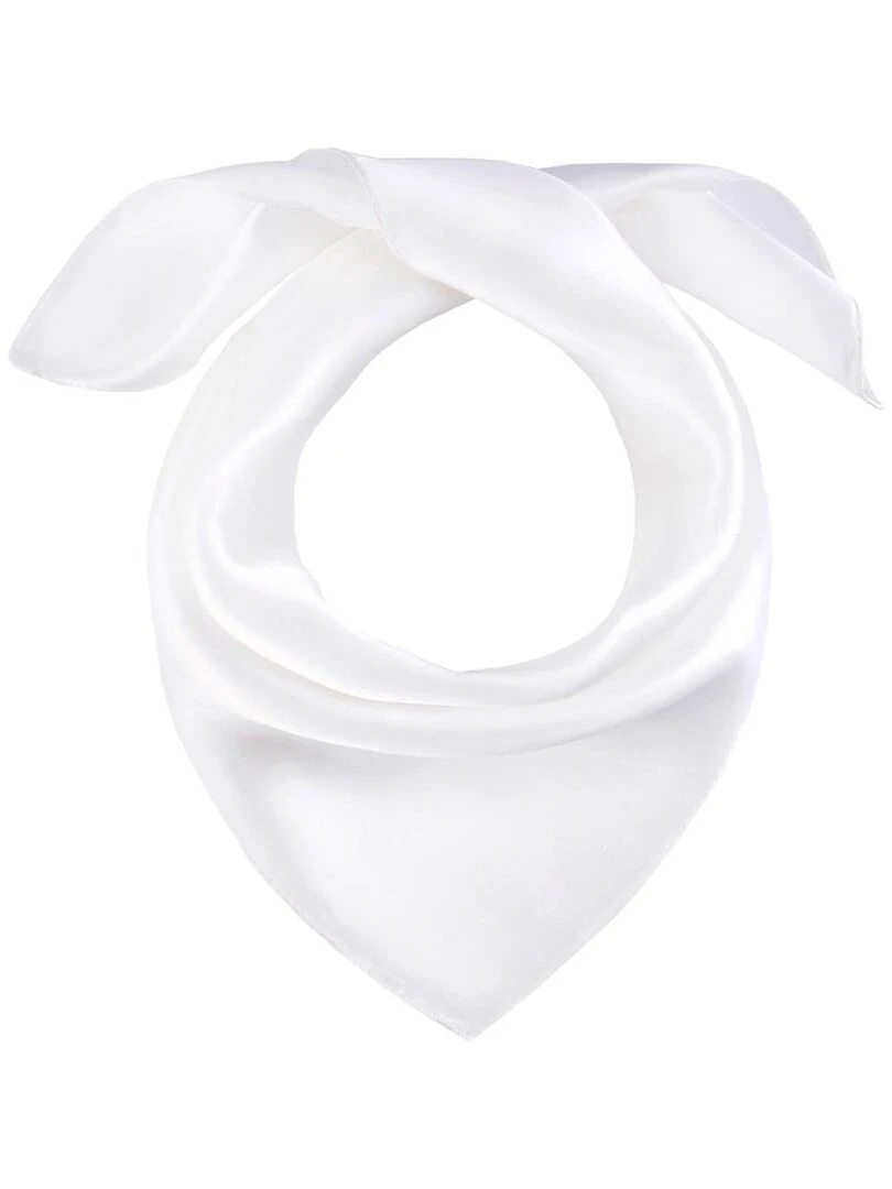 Carré de soie Piccolo uni Blanc