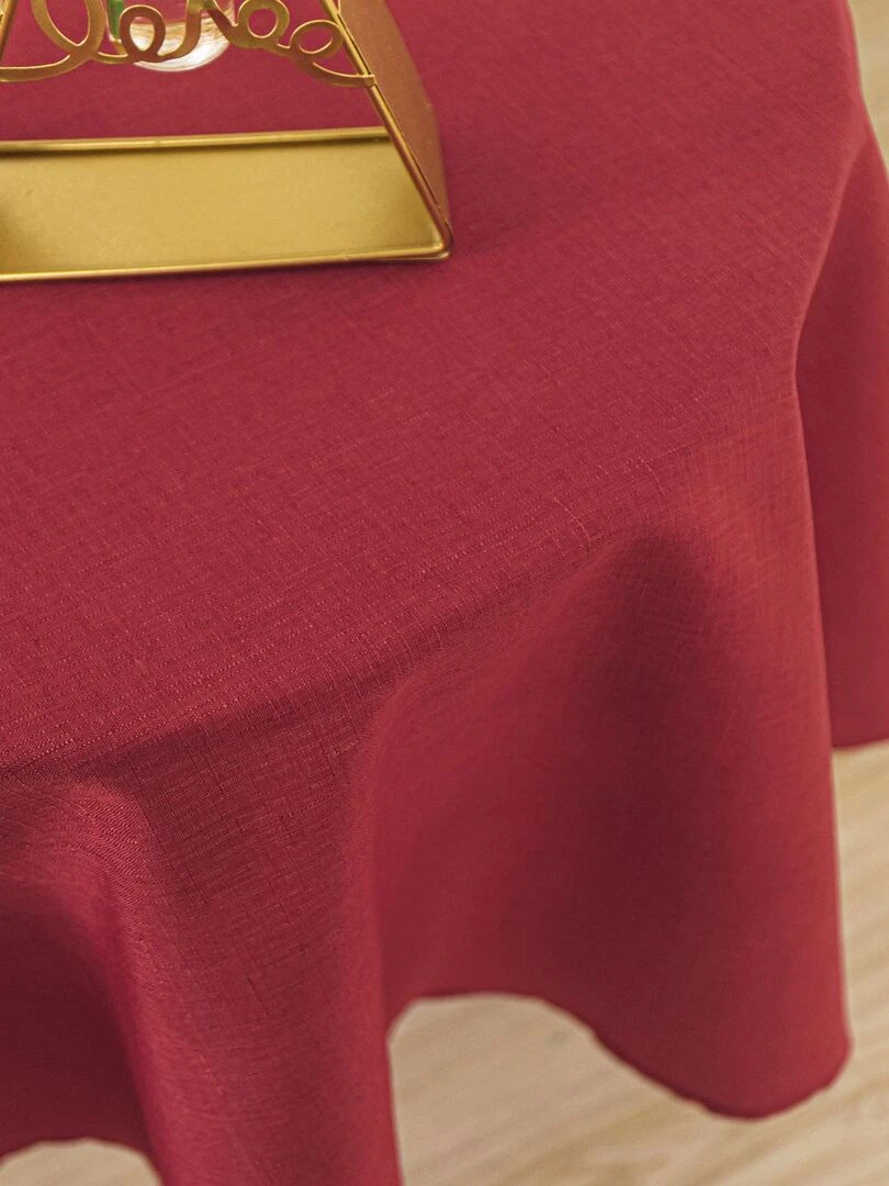 Nappe ronde infroissable et anti tâches   Rouge